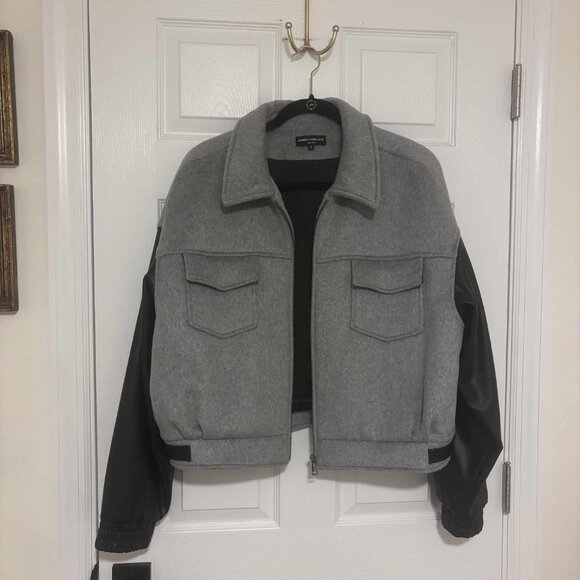 Generation Love Caspian Wool/Vegan Leather Bomber NWOT - Picture 3 of 6